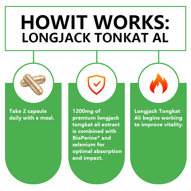 Private Label Pure Natural Tongkat Ali Extract 500mg Capsules